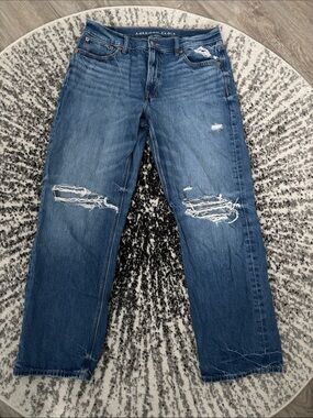 American Eagle Outfitters Ex-Boyfriend Jeans in Medium Blue Wash